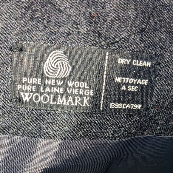 $5 Item! Bianca Nygard Petites 12P Pure New Wool Black Contrast Stitch Jacket - Picture 11 of 13